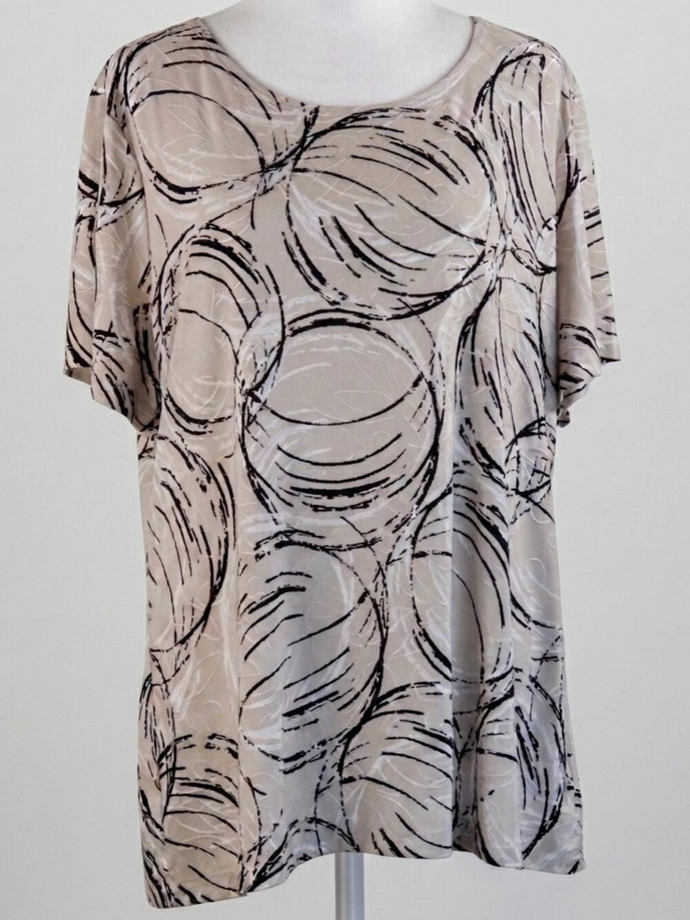 JM Collection Women's Textured Short-Sleeve Pullover Top Size XL (C1807) - Picture 1 of 7